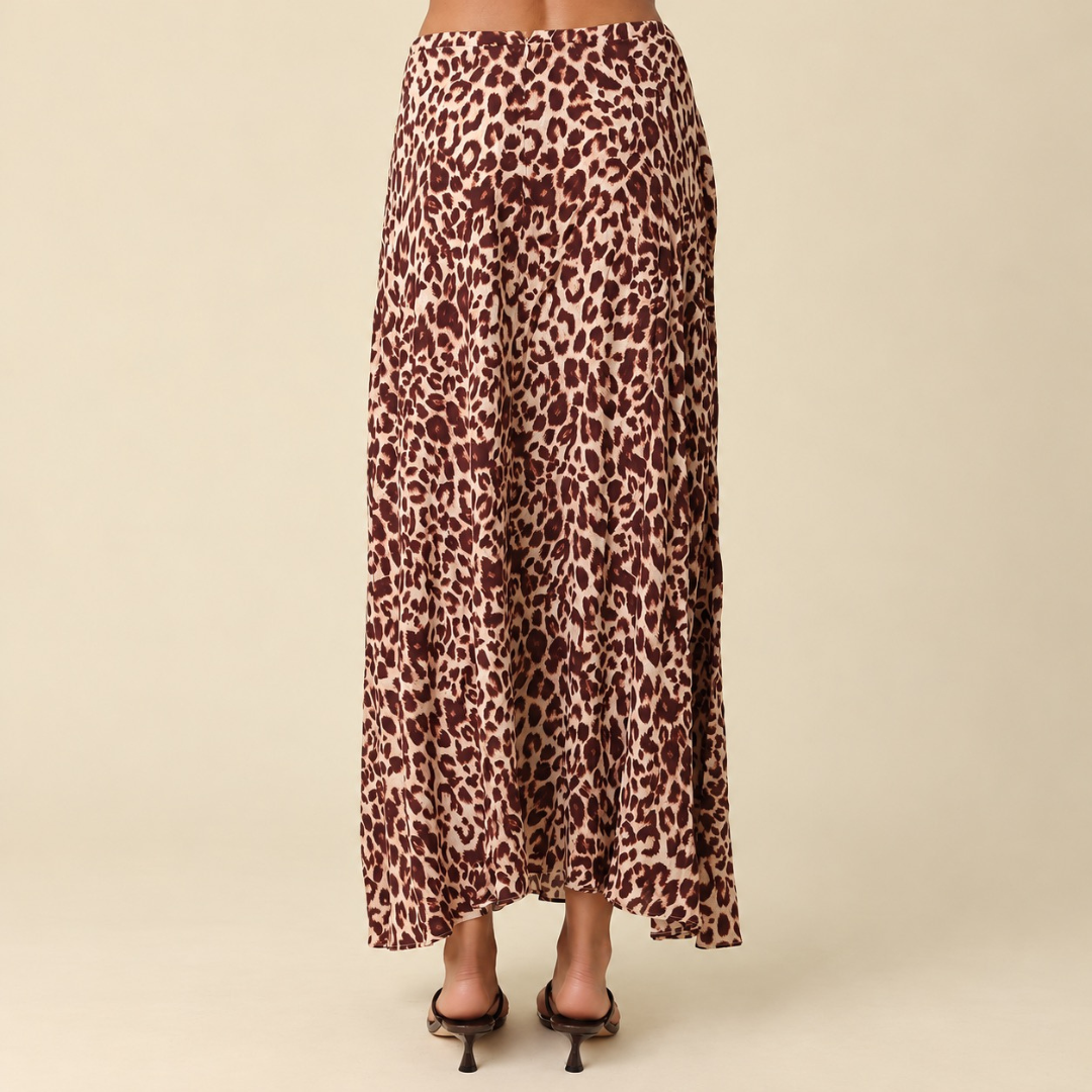 Cleo Leopard Flowy Maxi Skirt