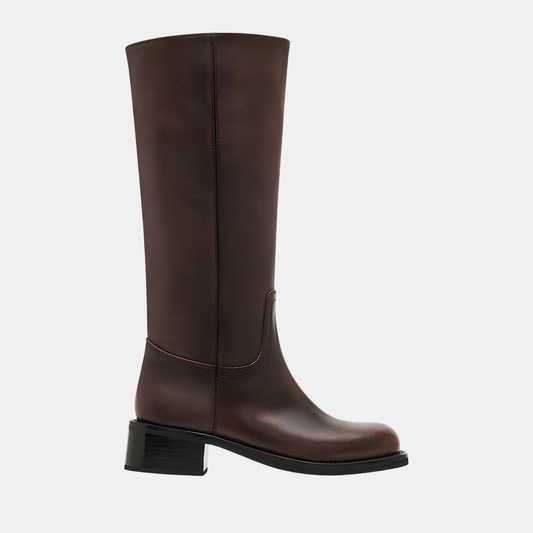 Riggs Brown Distressed Leather Boots