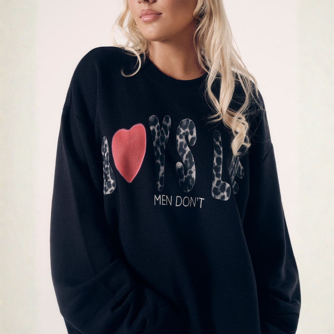 BOYS LIE - CAITLYN CODED KARA CREWNECK: Black