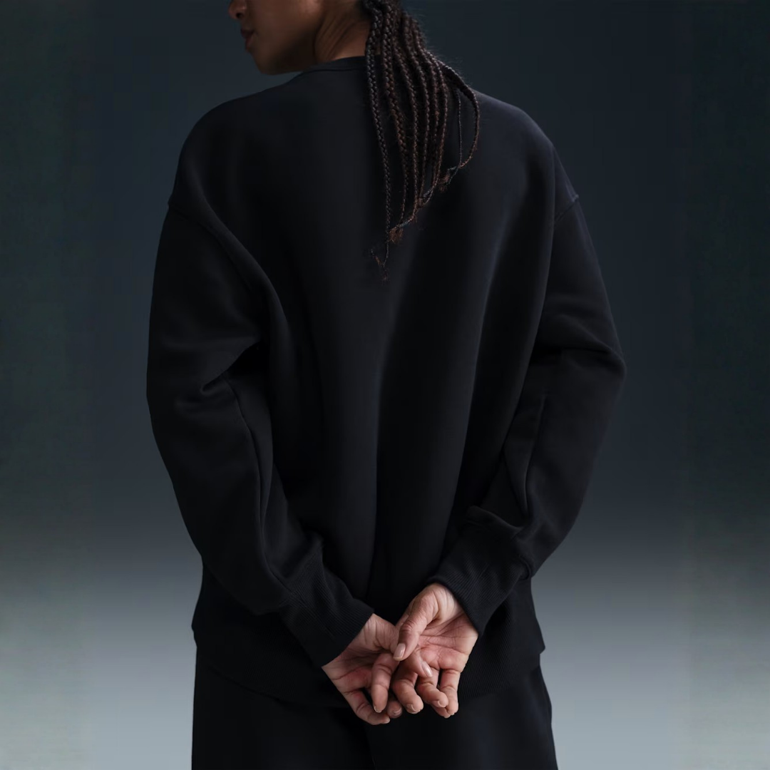 Nike Phoenix Fleece Oversized Crew: Black