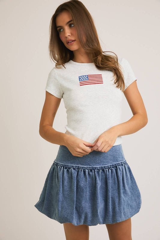 Brooke Tee: Heather Grey