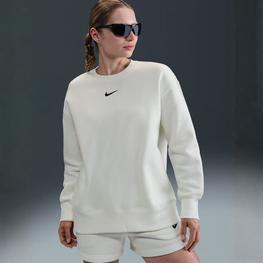 Nike Phoenix Fleece Oversized Crew: White