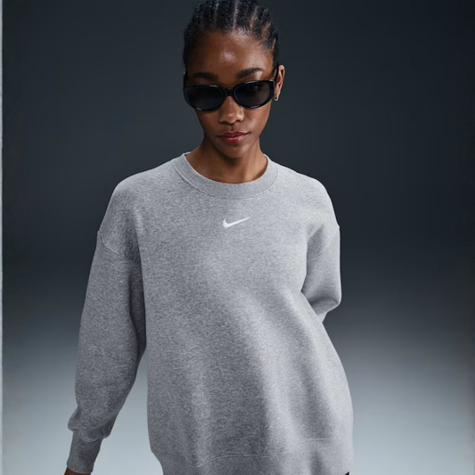 Nike Phoenix Fleece Oversized Crew: Heather Grey