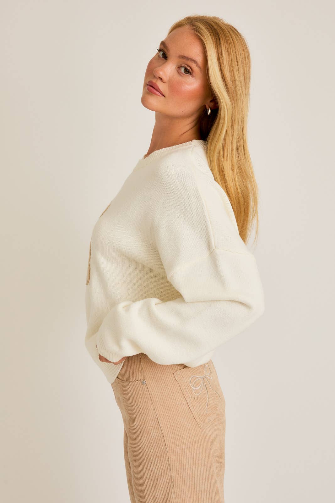 Teddy Sweater: Ivory