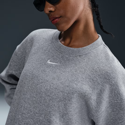 Nike Phoenix Fleece Oversized Crew: Heather Grey