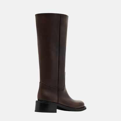 Riggs Brown Distressed Leather Boots