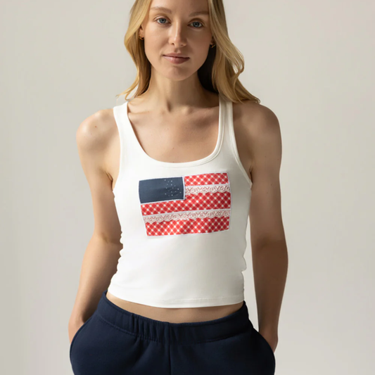 Happy Camp3r - Lace Flag May Tank