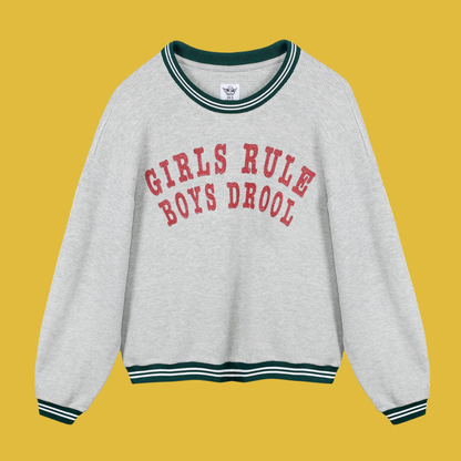 BOYS LIE - GIRLS RULE BOYS DROOL KARA CREWNECK