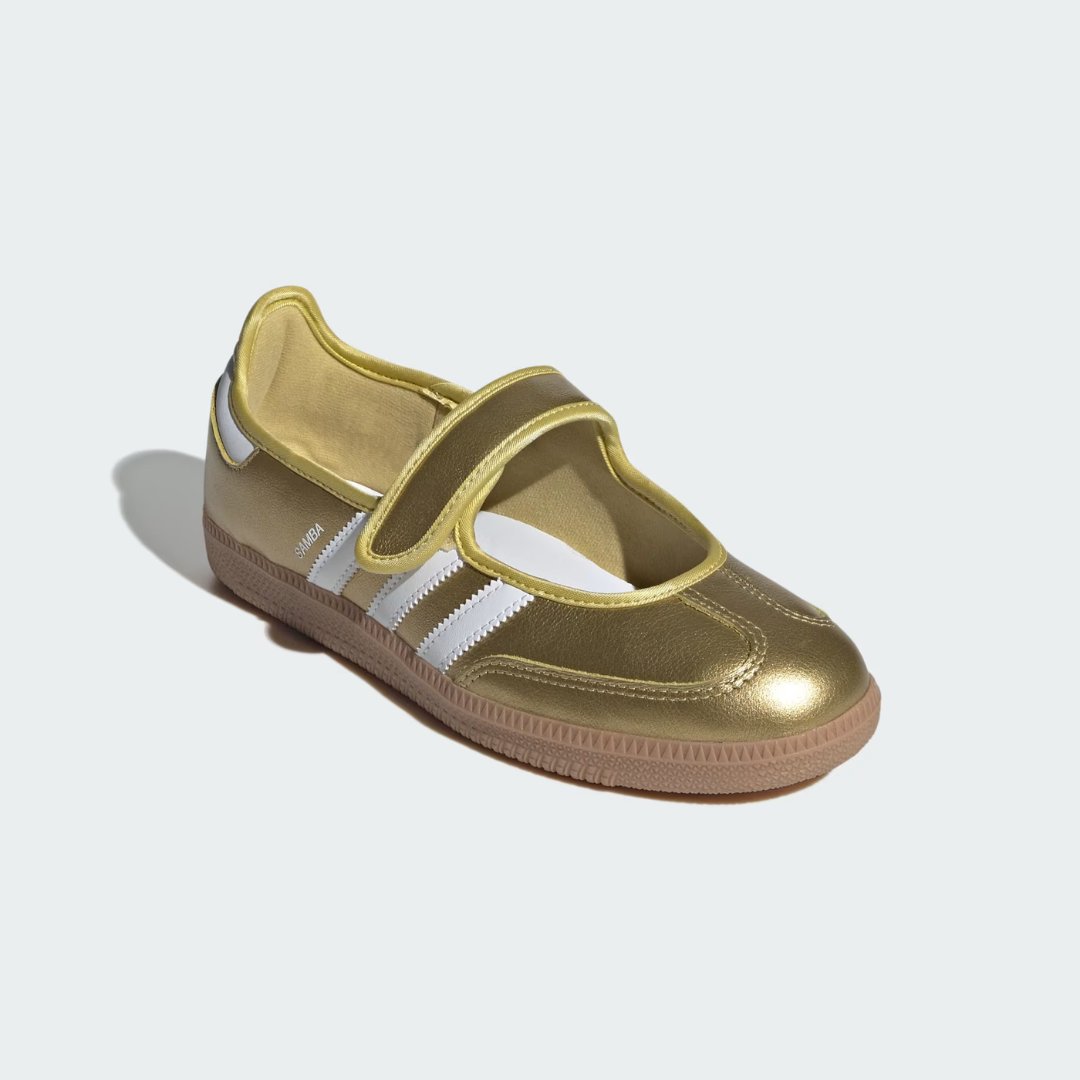 adidas Samba Jane Gold Metallic White Women's