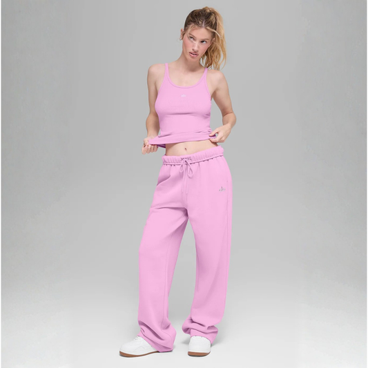 alo - Accolade Straight Leg Sweatpant: Candy Heart Pink