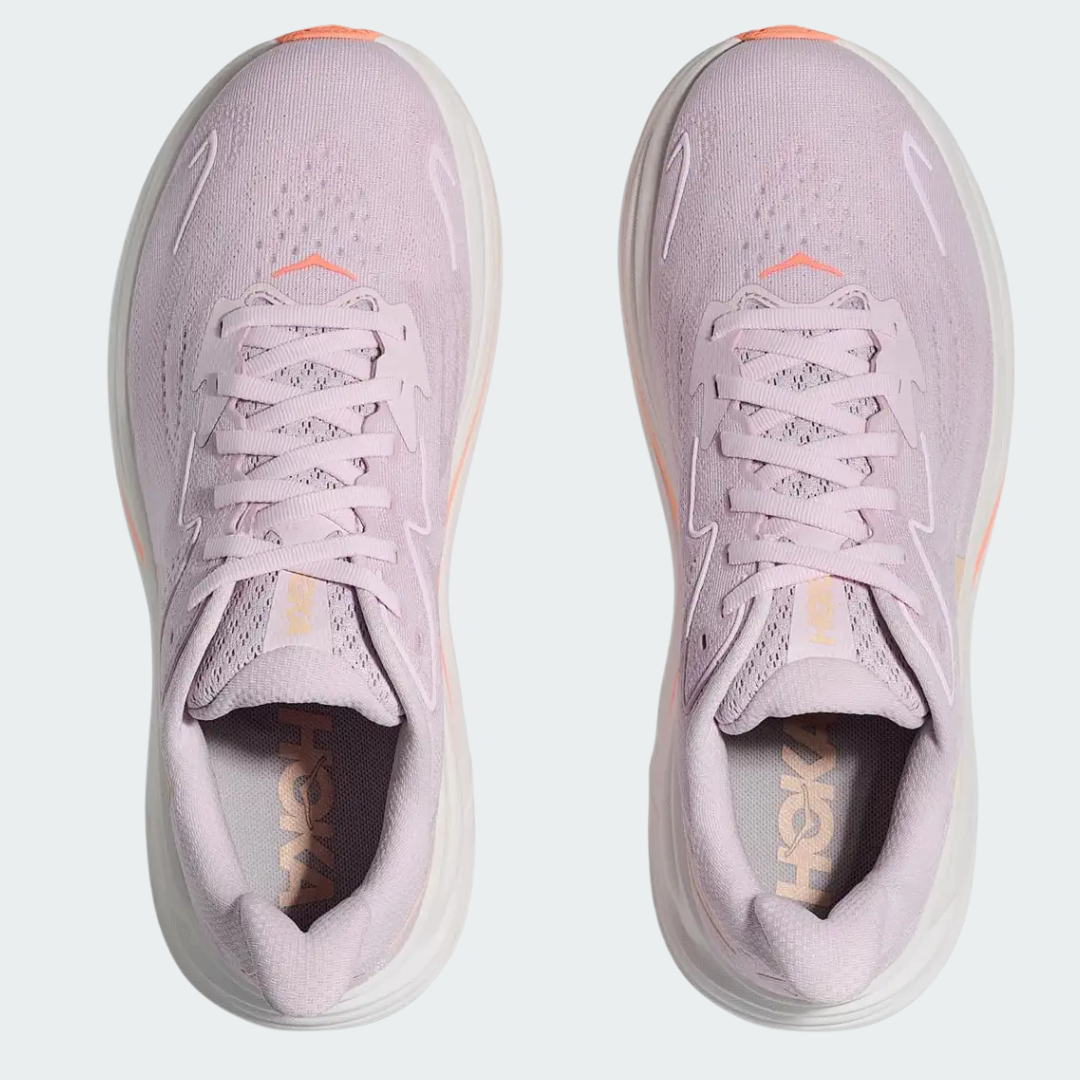Hoka One One Clifton 10 Lilac Cream Tangerine Glow Women's