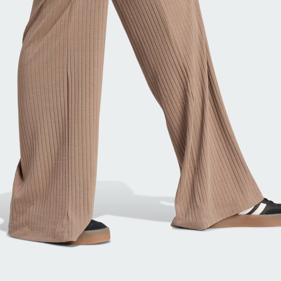 adidas Women's Essentials Wide Rib Pants: Trace Brown