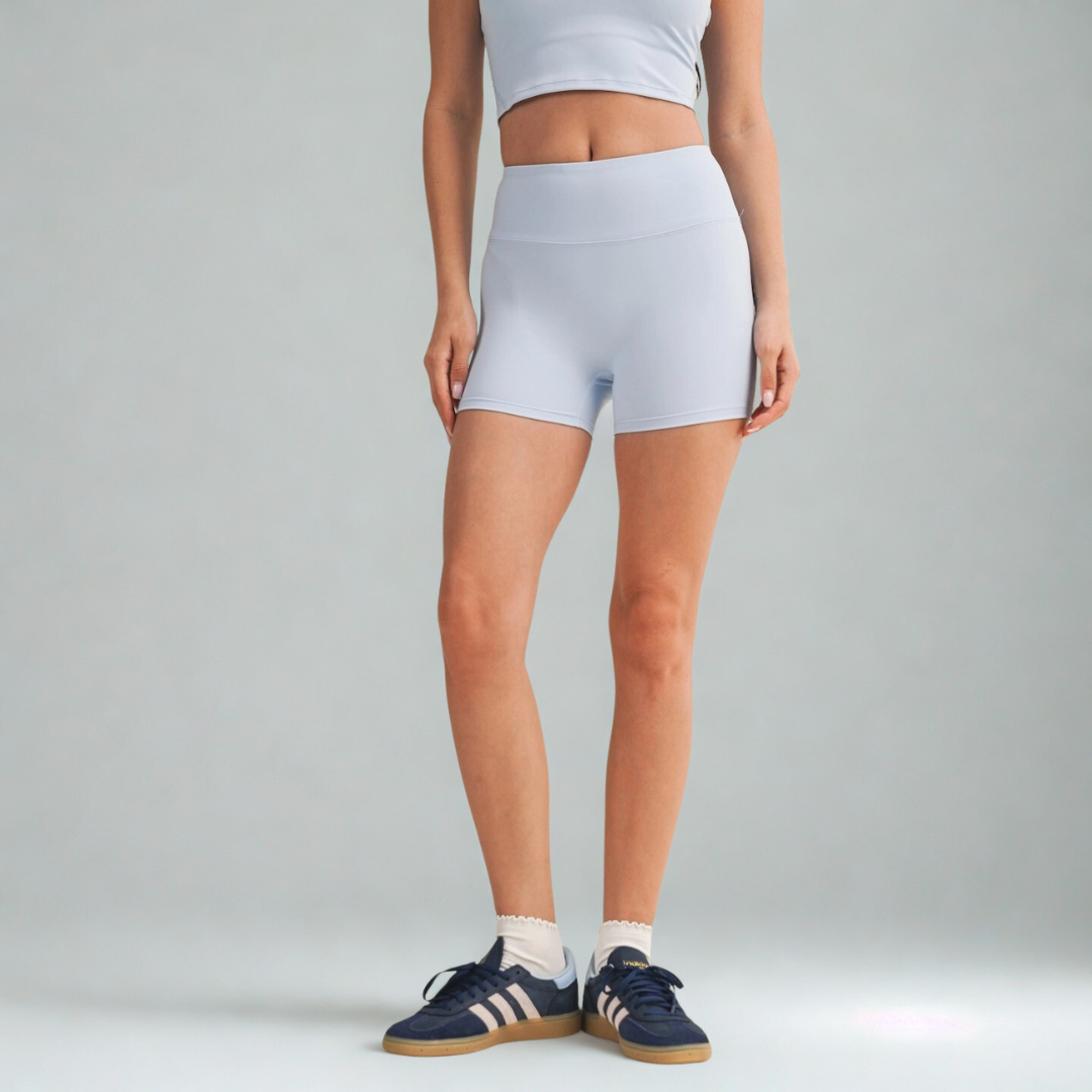 Aaliyah Biker Shorts: Dusty Blue
