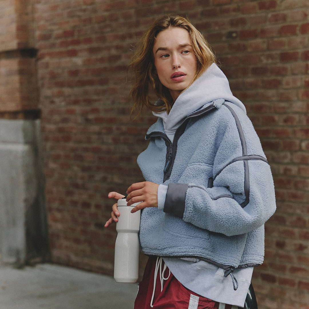 FP Movement - Mountain High Half-Zip Fleece: Steel