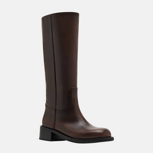 Riggs Brown Distressed Leather Boots