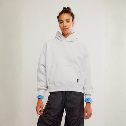 FP Movement - A Cut Above Hoodie: White Heather Grey