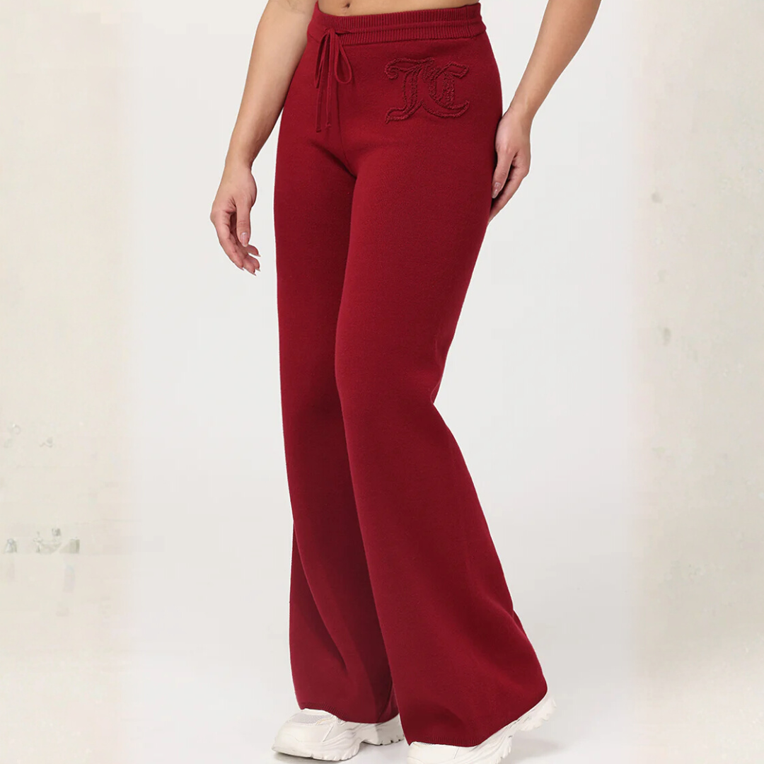 Juicy Couture - Knit Wide Leg Pants: Red Dahlia