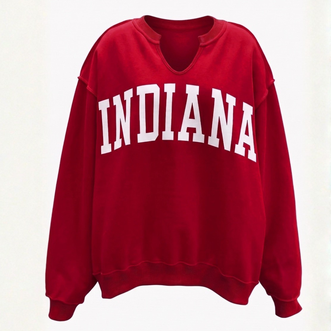 Indiana Reversible Varsity Sweatshirt Red