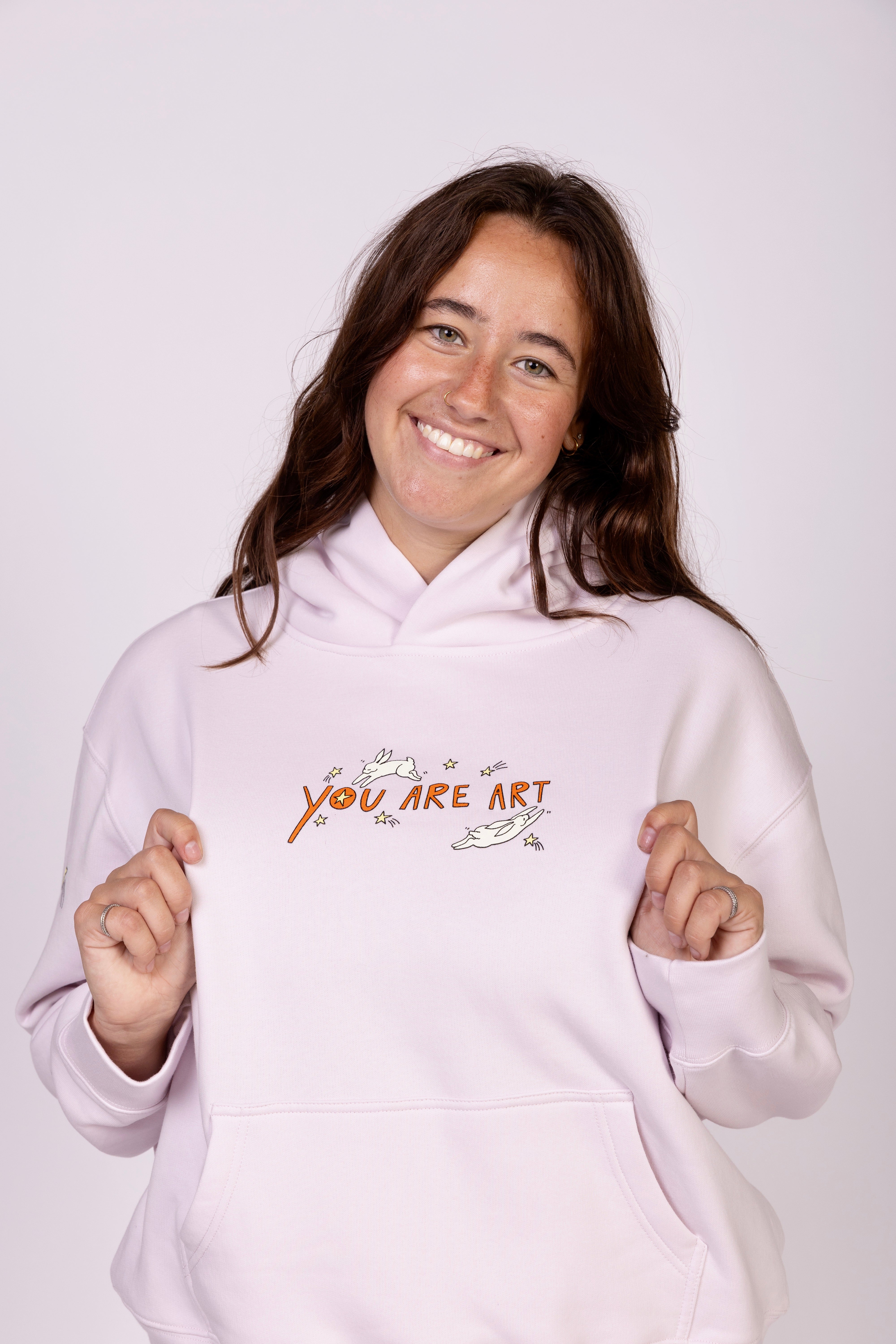 You Are Art Hoodie - Baby Pink