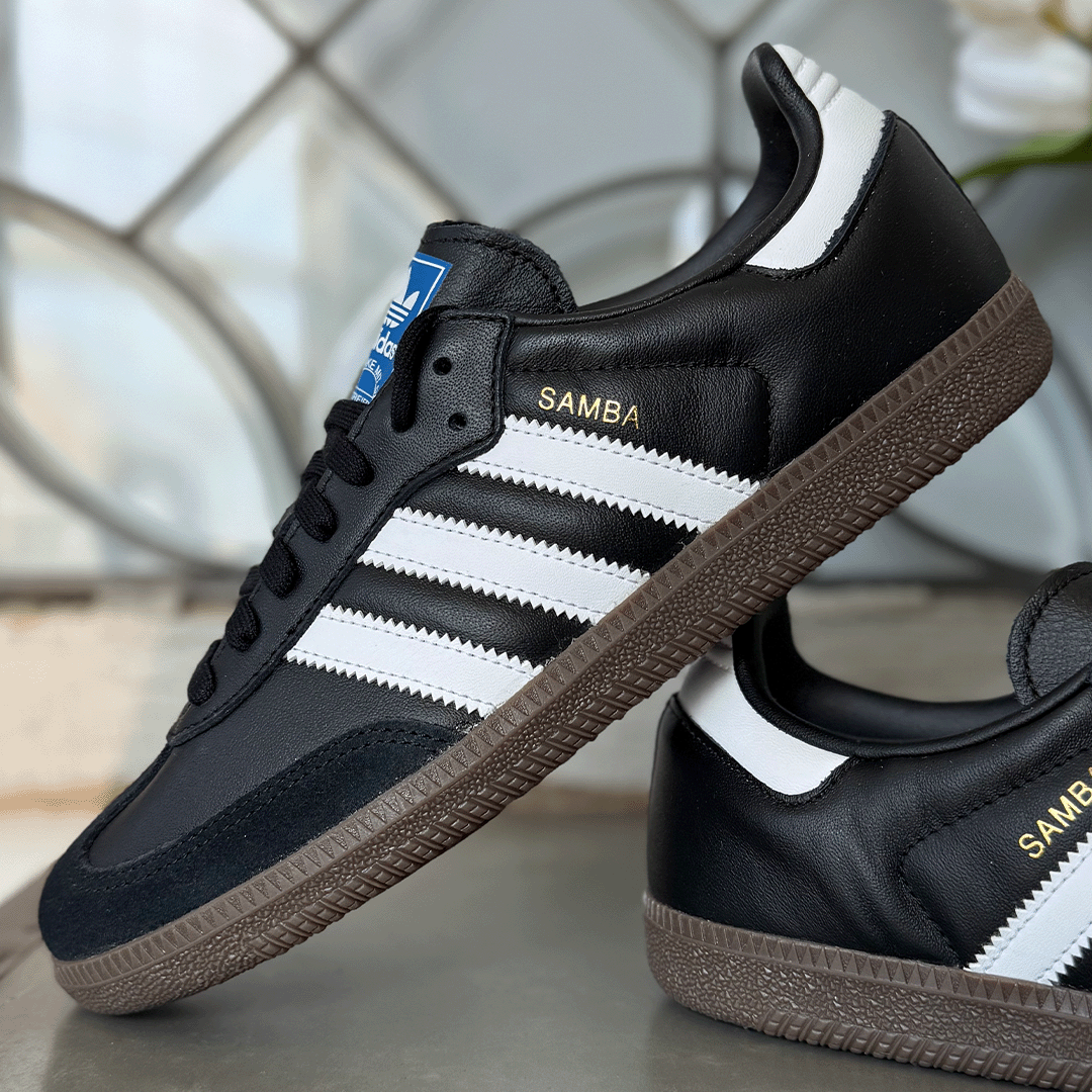 adidas Samba OG Black White Gum Women's Lilac Blonde adidas Samba OG Black White Gum Women's Lilac Blonde