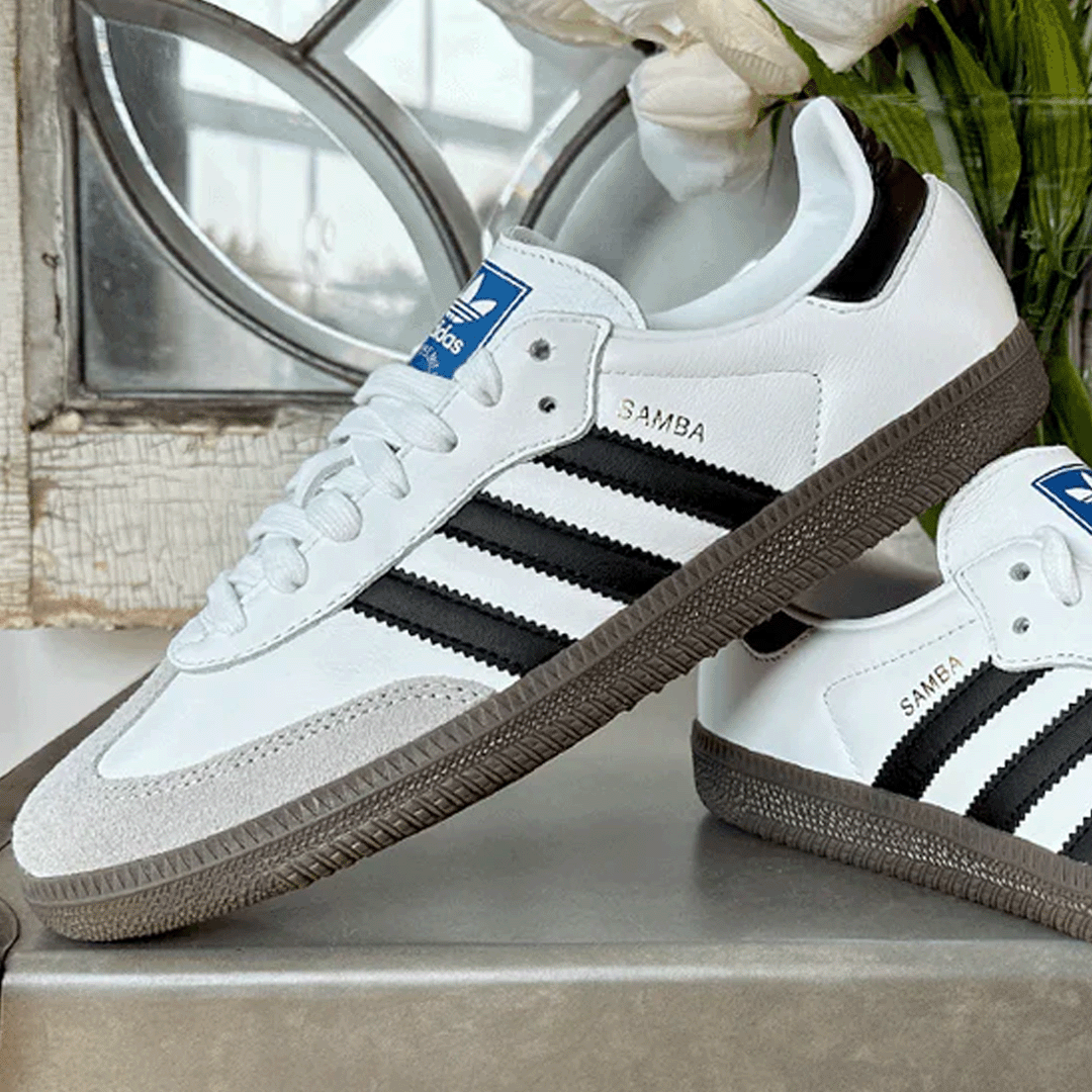 adidas Samba OG Cloud White Core Black Women's – Lilac Blonde adidas Samba OG Cloud White Core Black Women's – Lilac Blonde