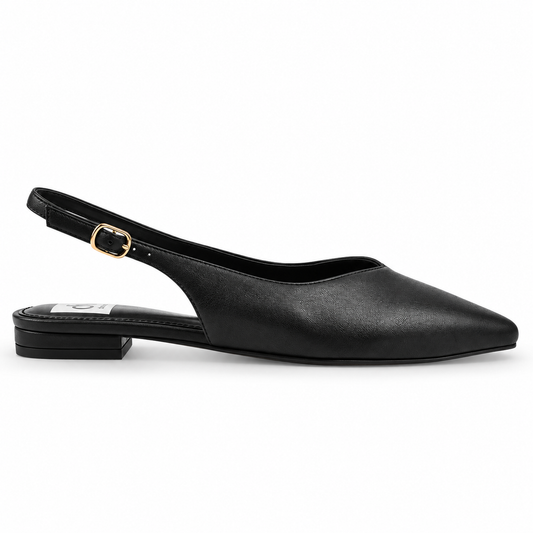 Cawnie Black Slingback Flat