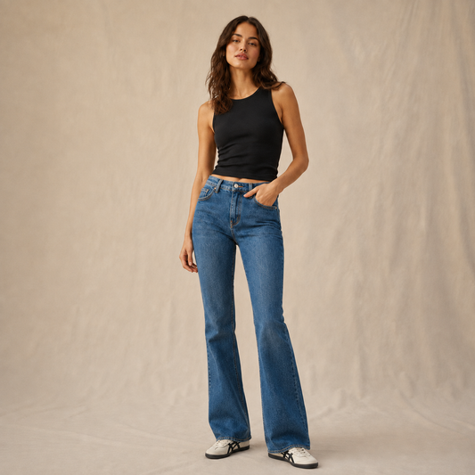Charlotte Curved Flare Jean