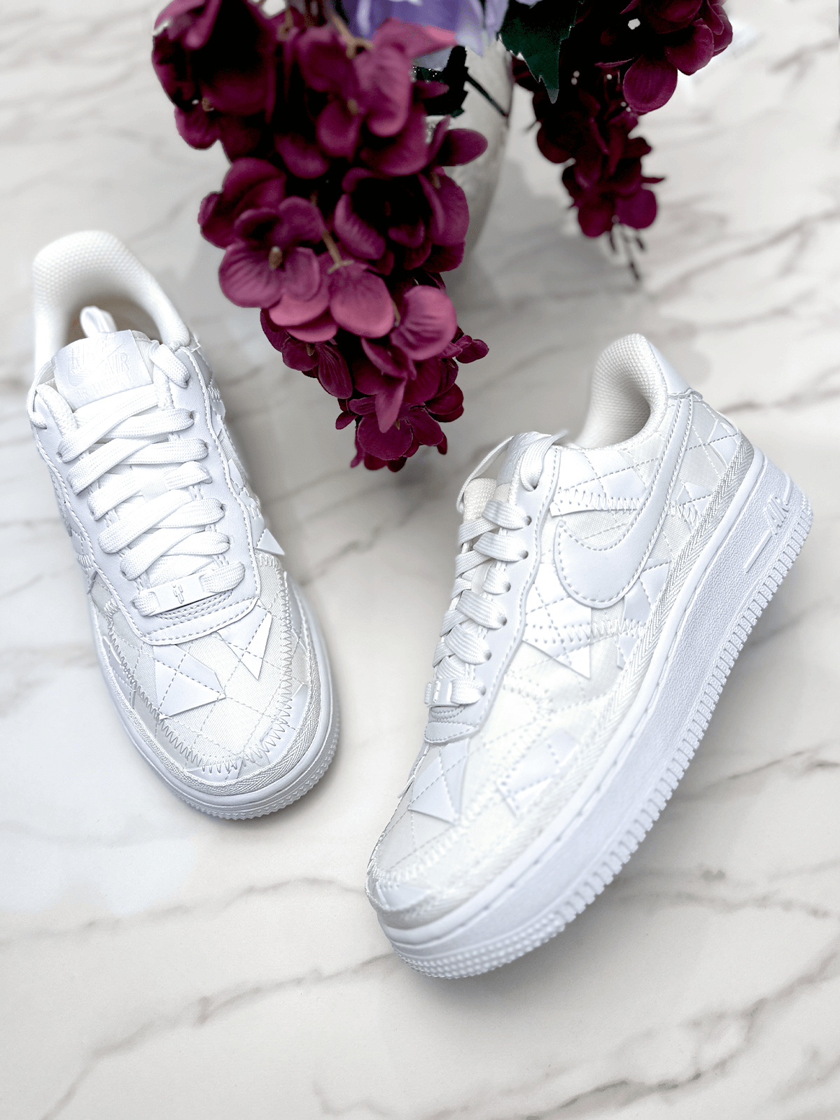 Nike Air Force 1 Low SP Billie Eilish Triple White – Lilac Blonde