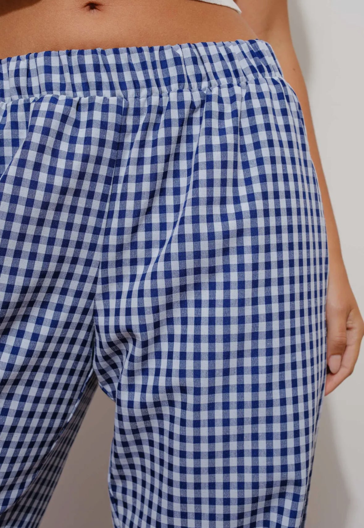 Zoey Gingham Pants - Blue