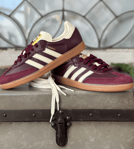 adidas Samba OG Maroon Gold Metallic Women's