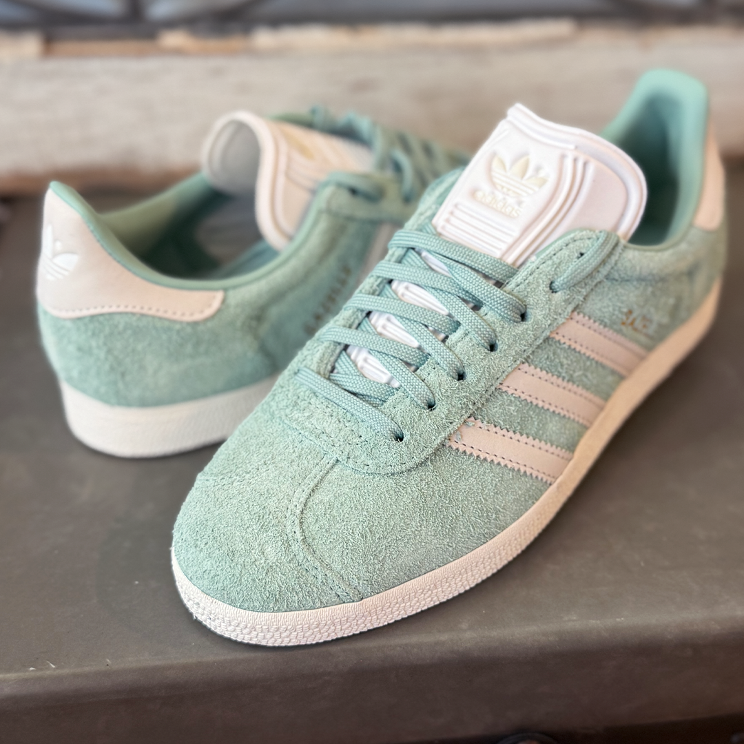 Adidas 90s Gazelle Hazy Green Off White Cloud White Women's