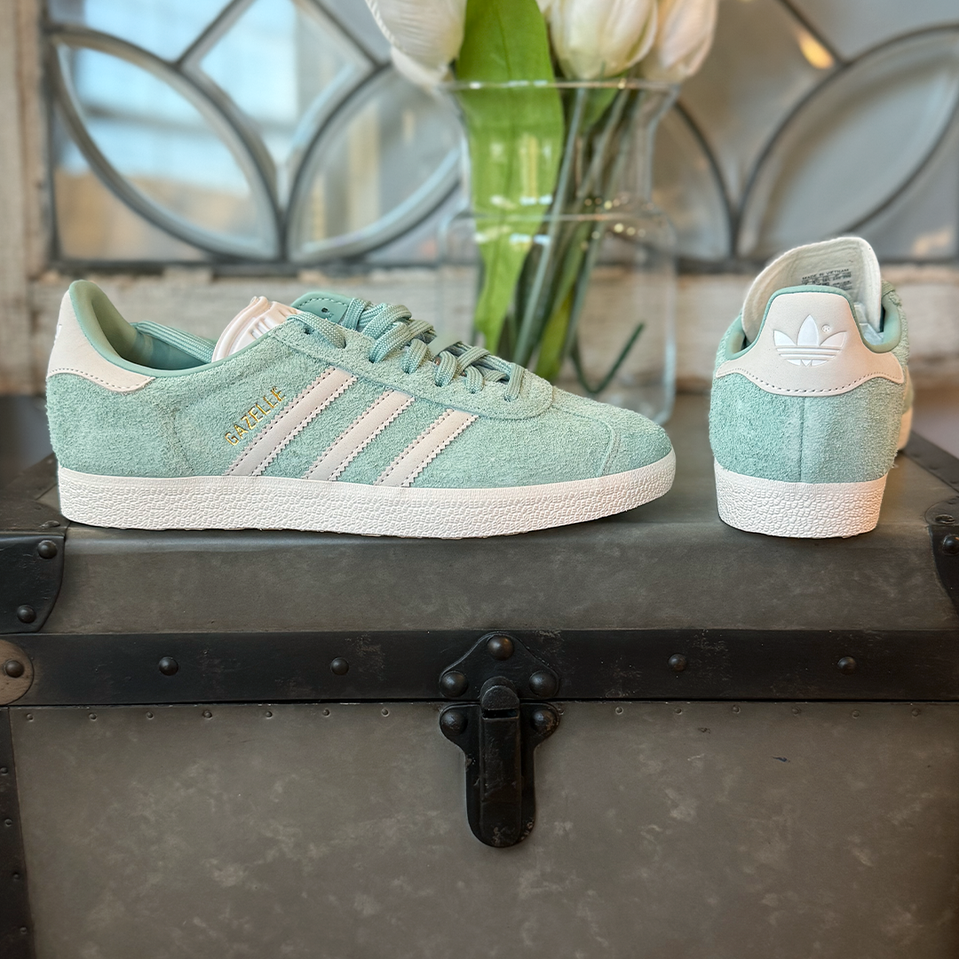 Adidas 90s Gazelle Hazy Green Off White Cloud White Women's