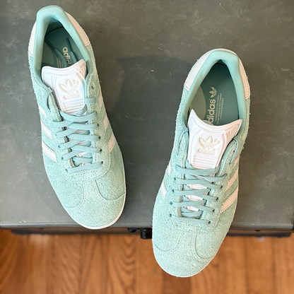 Adidas 90s Gazelle Hazy Green Off White Cloud White Women's