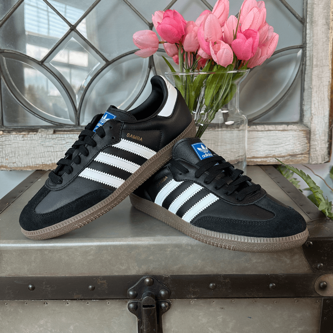 adidas Samba OG Black White Gum Women's Lilac Blonde adidas Samba OG Black White Gum Women's Lilac Blonde