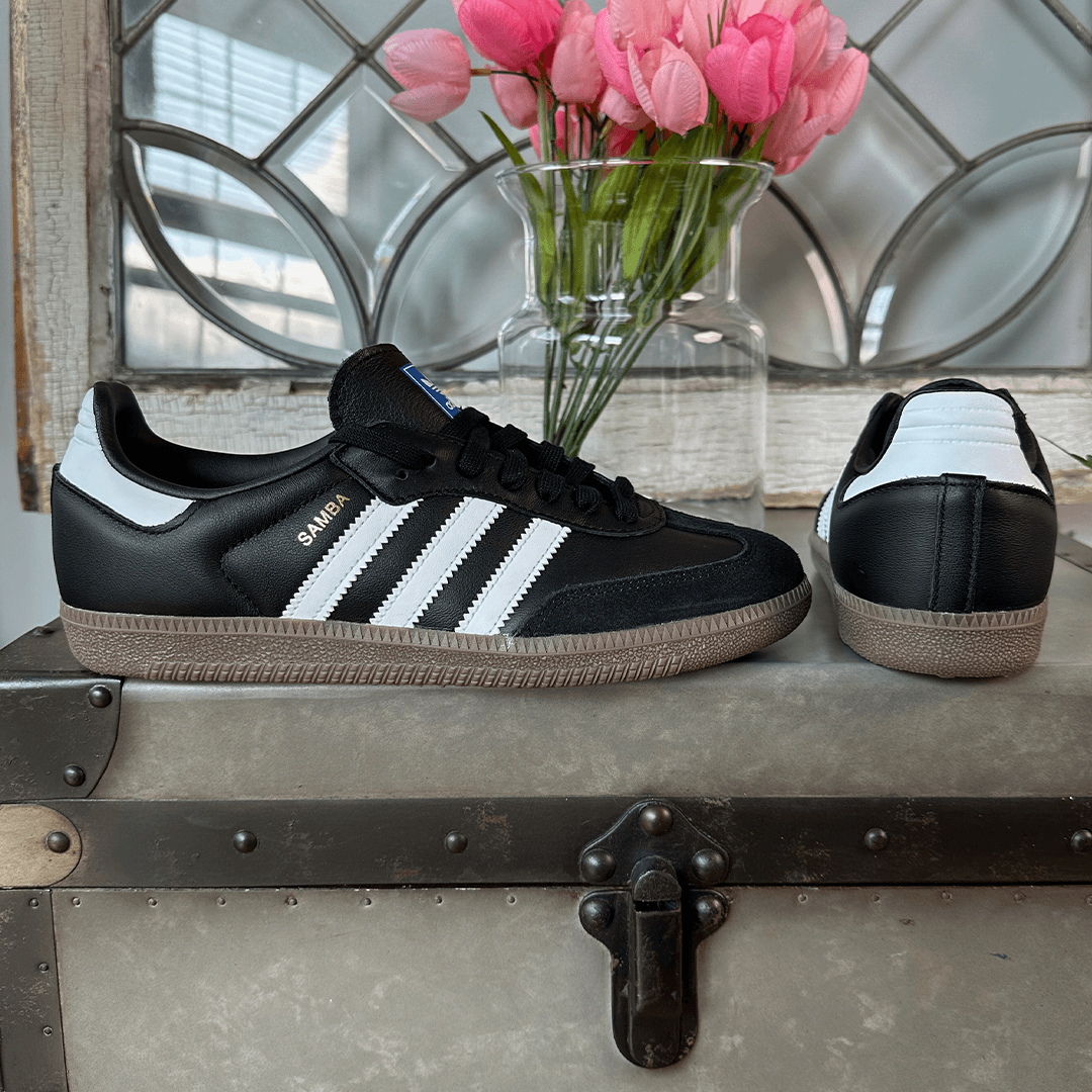 adidas Samba OG Black White Gum Women's Lilac Blonde adidas Samba OG Black White Gum Women's Lilac Blonde