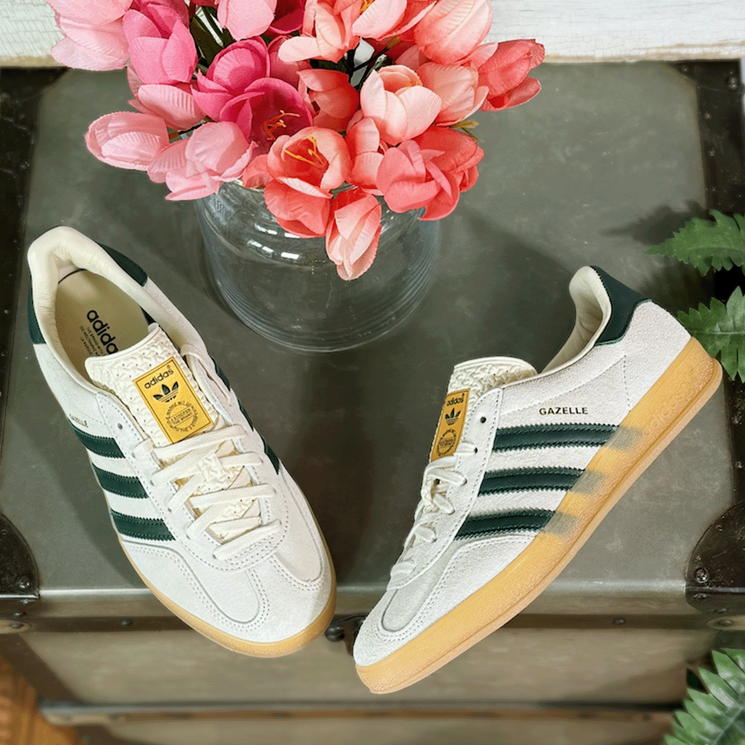 adidas Gazelle Indoor Cream White Collegiate Green Gum