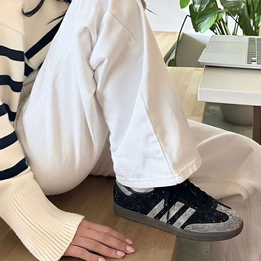 adidas Samba OG Rhinestone Black Silver Women's Lilac Blonde adidas Samba OG Rhinestone Black Silver Women's Lilac Blonde