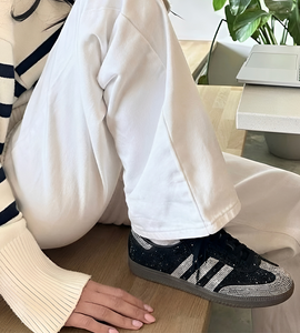 adidas Samba OG Rhinestone Black Silver Women's