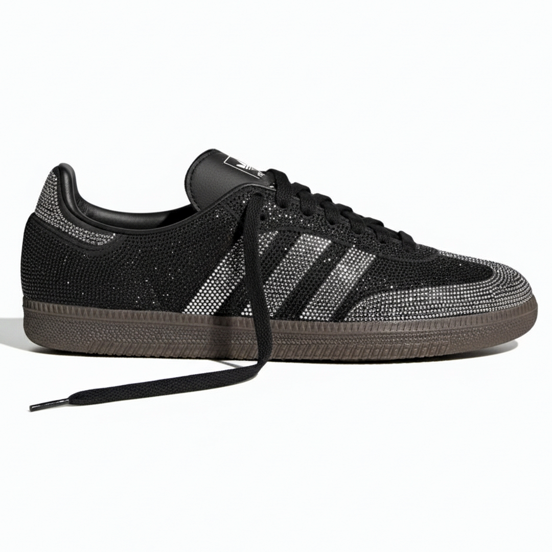 adidas Samba OG Rhinestone Black Silver Women's