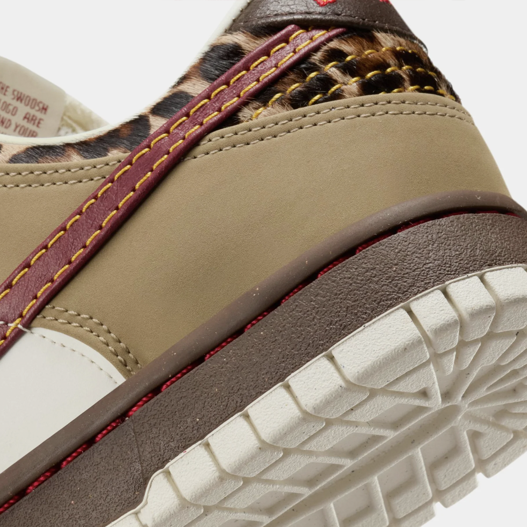 Nike Dunk Low Khaki Team Red Pearl White Women's