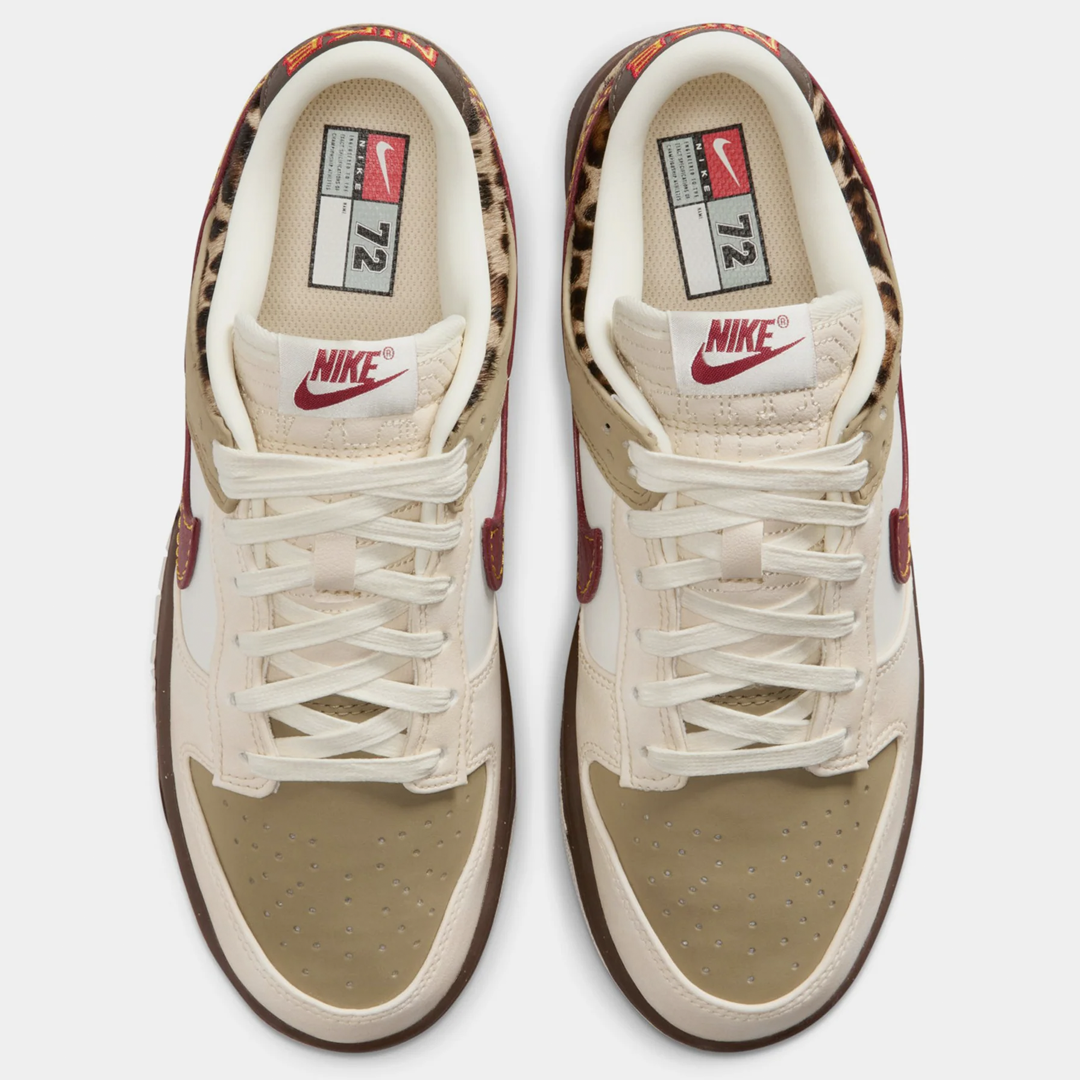 Nike Dunk Low Khaki Team Red Pearl White Women's