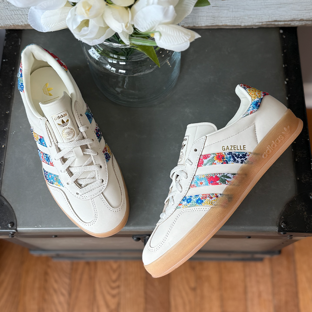 adidas Gazelle Indoor Liberty London Floral Embroidery Stripes Women's
