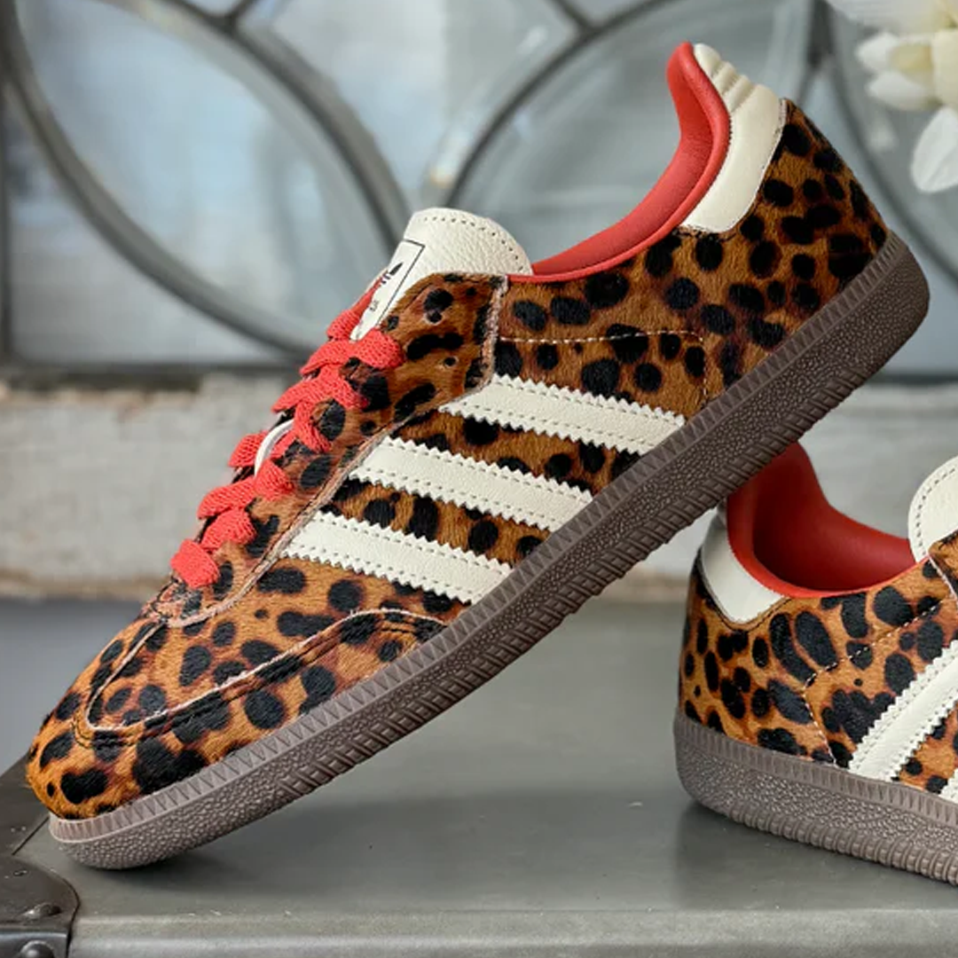 adidas Samba OG Red Leopard Women's Lilac Blonde adidas Samba OG Red Leopard Women's Lilac Blonde