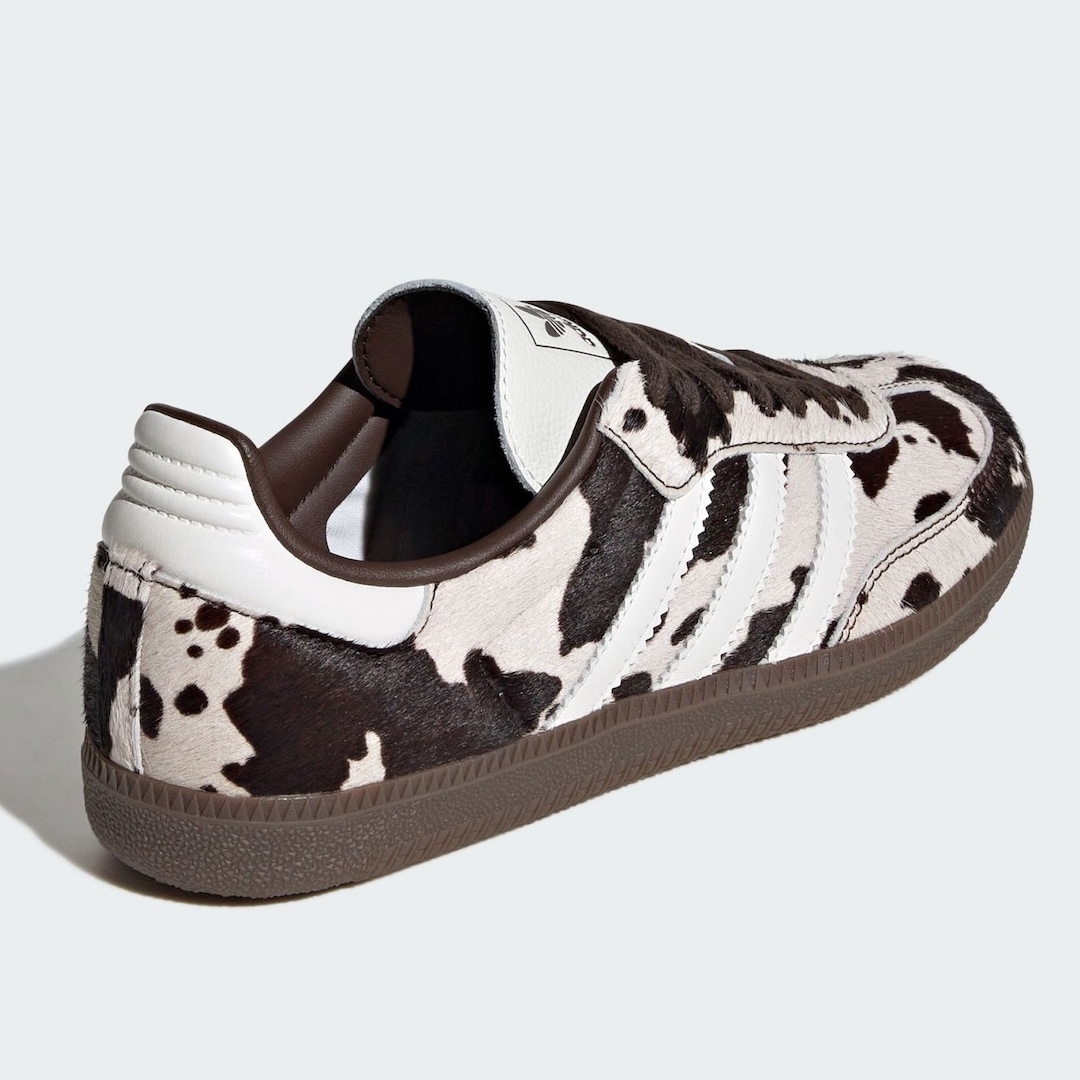 adidas Samba OG Cow Print Dark Brown White Women's