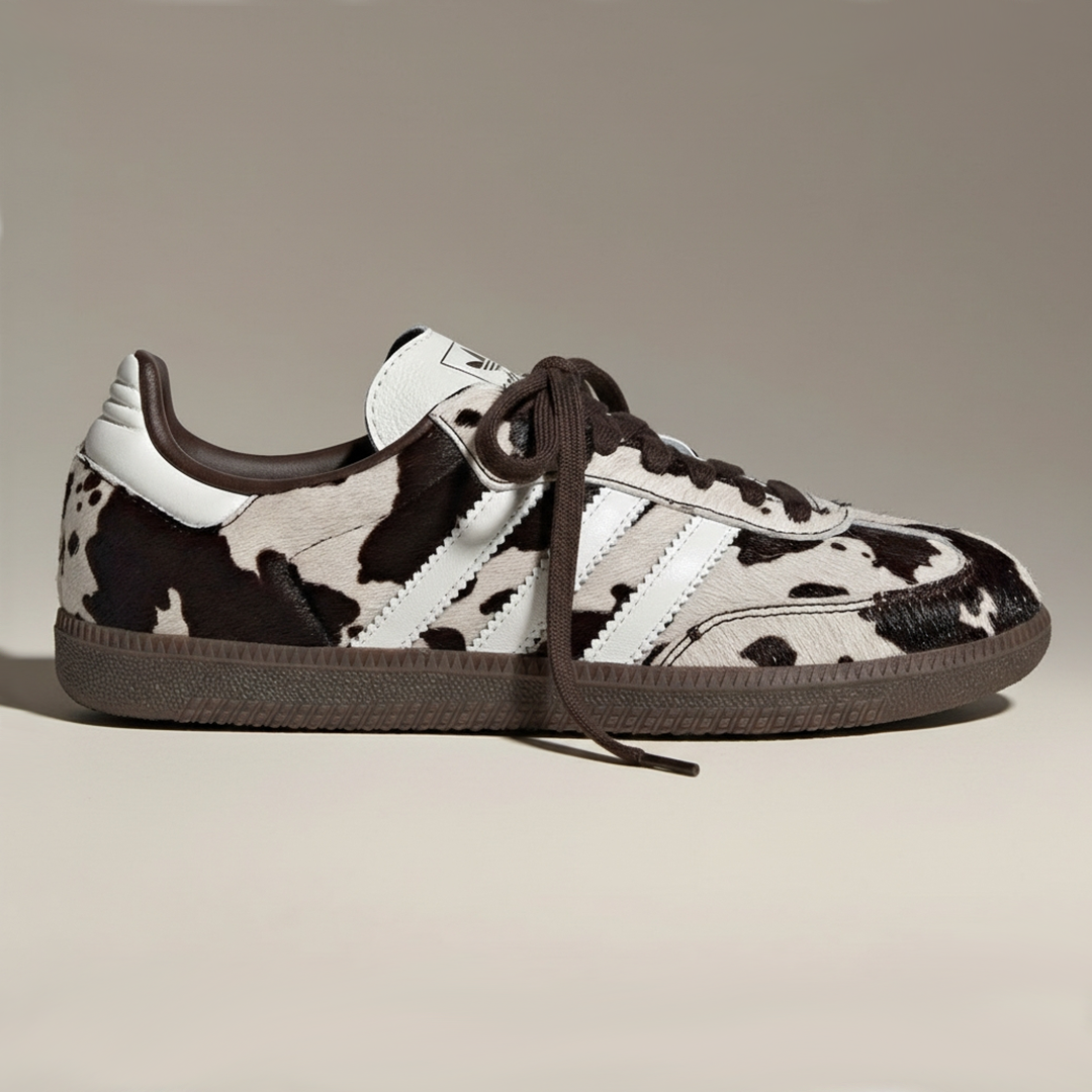 adidas Samba OG Cow Print Dark Brown White Women's