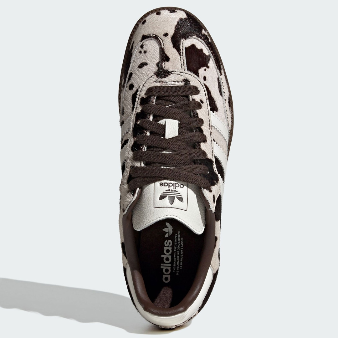adidas Samba OG Cow Print Dark Brown White Women's