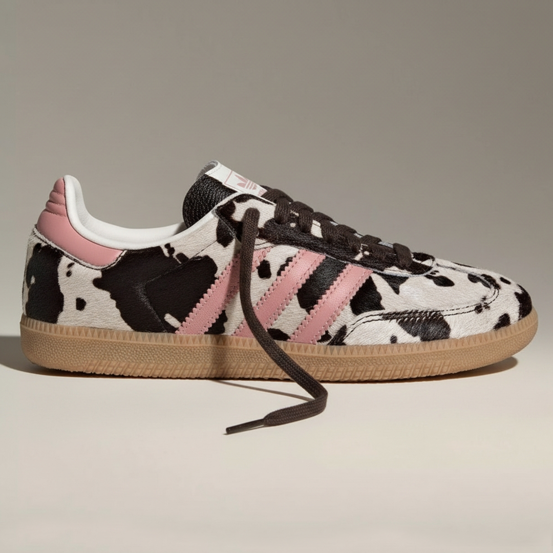 adidas Samba OG Cow Print Dark Brown Wonder Mauve Women's