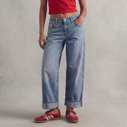 Megan Cuffed Low Rise Baggy Jean