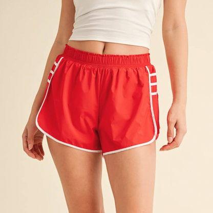 Sara On Point Shorts: Red