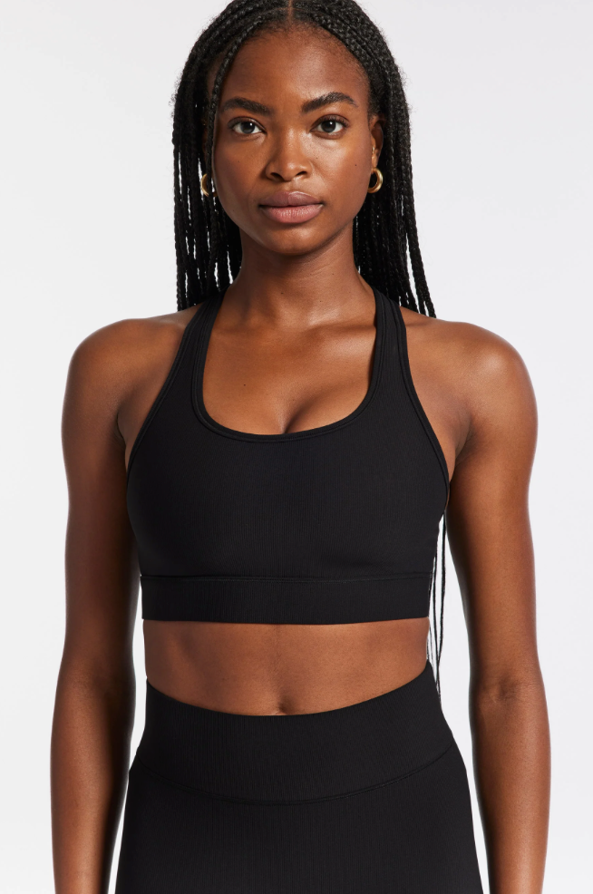 Bandier Center Stage Rib Bra - Black